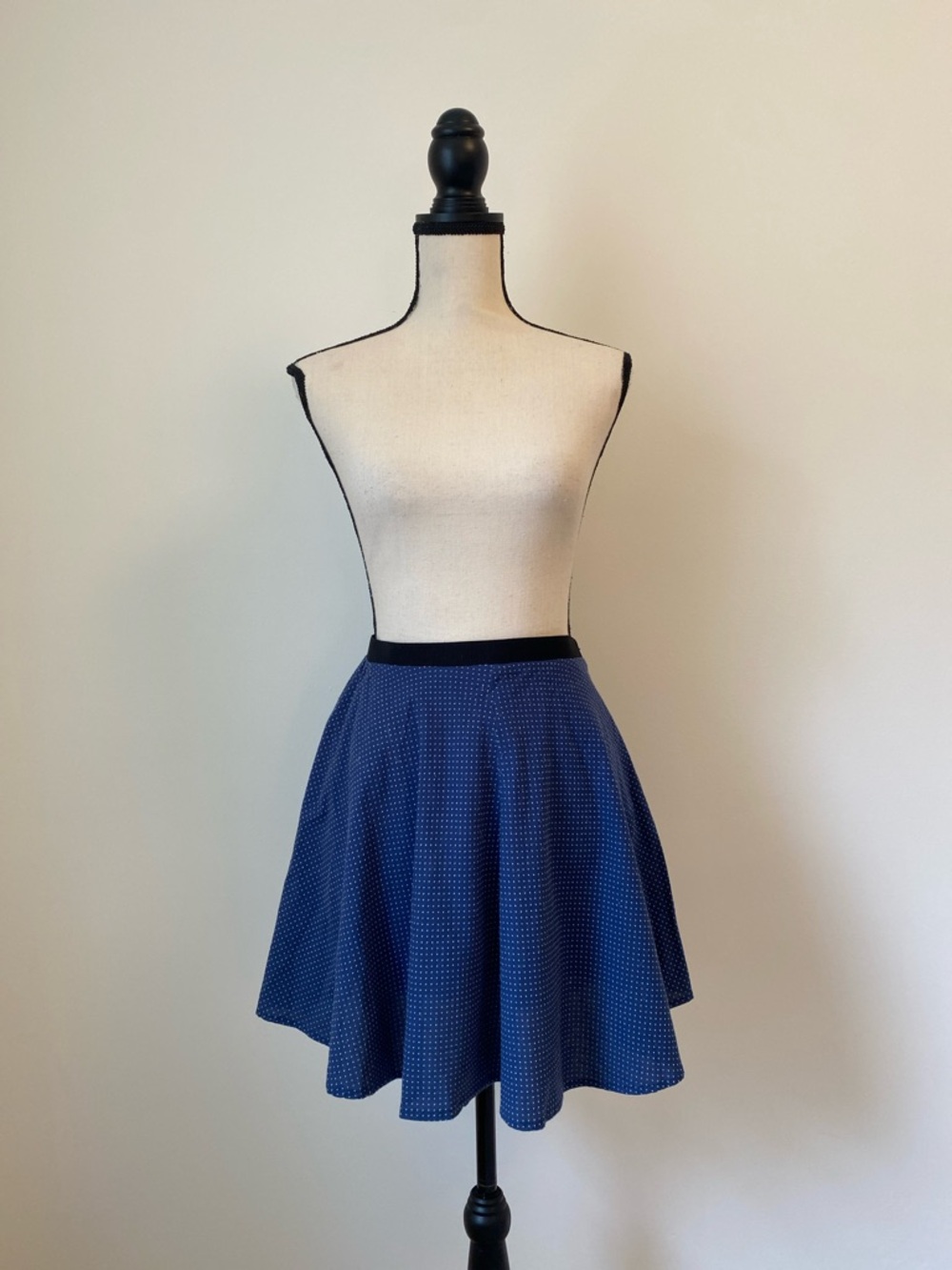 Anthropologie Blue & White A-Line Skirt